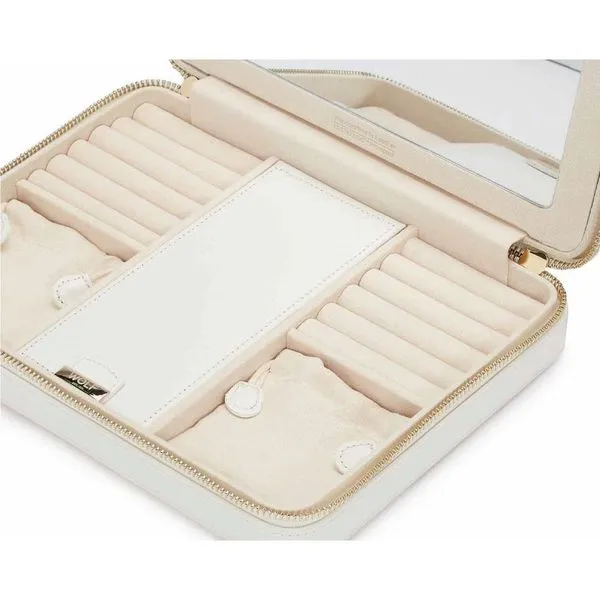 WOLF Maria Large Zip Case in White Leather Image 5 J. Schrecker Jewelry Hopkinsville, KY