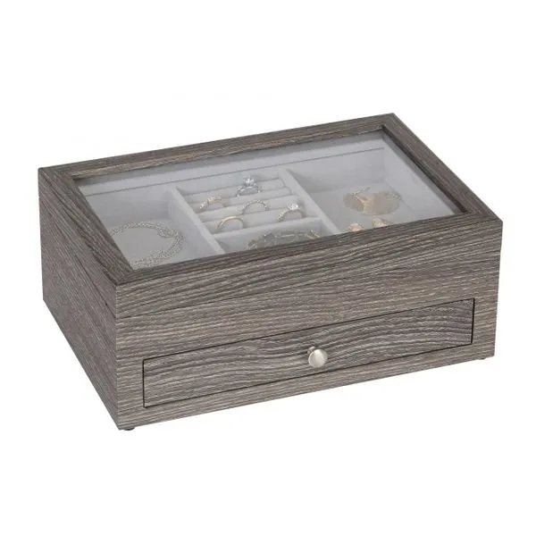 Ardenne Dove Gray Wooden Jewelry Box Image 2 J. Schrecker Jewelry Hopkinsville, KY