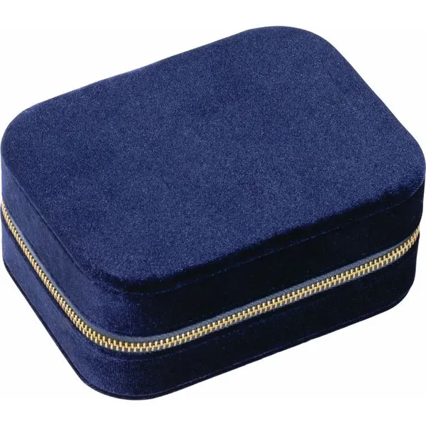 Navy Velvet Jewelry Case Image 2 J. Schrecker Jewelry Hopkinsville, KY