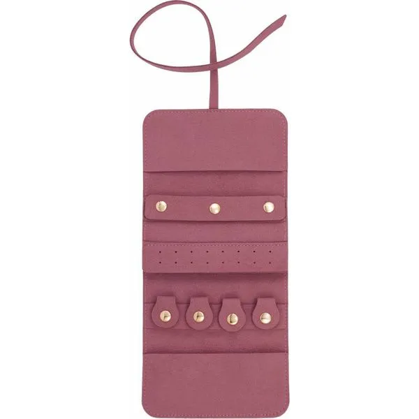Suzette Boysenberry Sueded Fabric Jewelry Roll Travel Case Image 2 J. Schrecker Jewelry Hopkinsville, KY