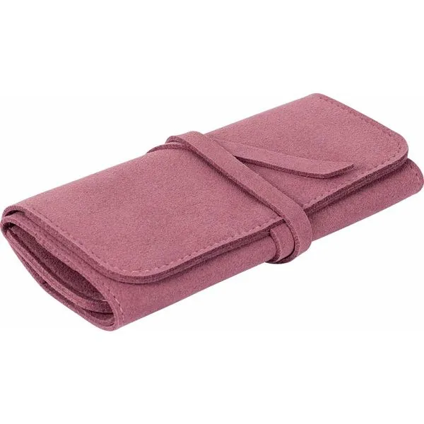 Suzette Boysenberry Sueded Fabric Jewelry Roll Travel Case Image 3 J. Schrecker Jewelry Hopkinsville, KY