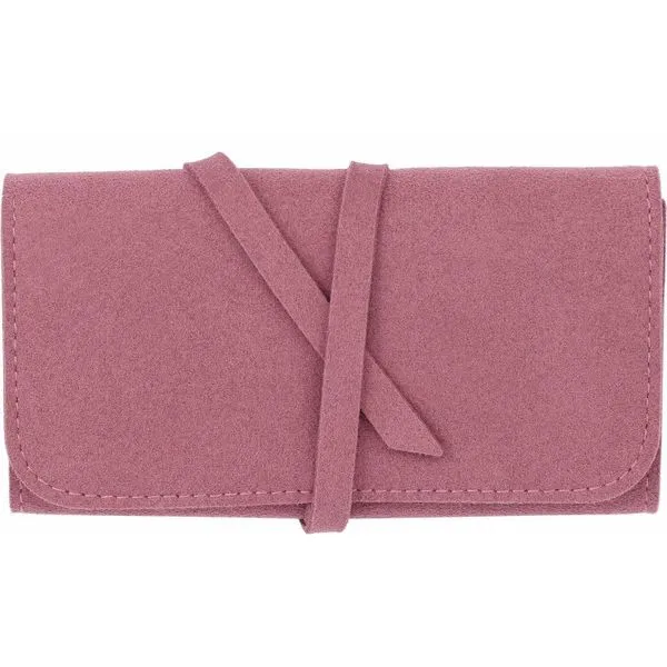 Suzette Boysenberry Sueded Fabric Jewelry Roll Travel Case J. Schrecker Jewelry Hopkinsville, KY