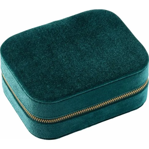 Deep Teal Velvet Jewelry Case Image 2 J. Schrecker Jewelry Hopkinsville, KY