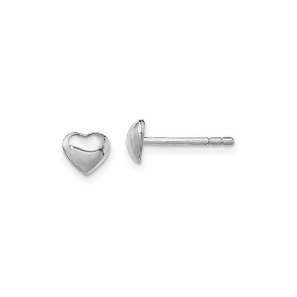 Sterling Silver Polished Heart Stud Earrings J. Schrecker Jewelry Hopkinsville, KY