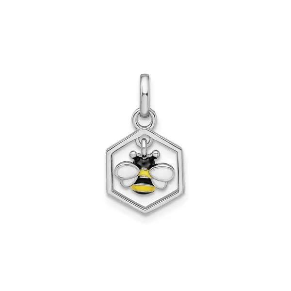 Sterling Silver Bumble Bee Pendant Charm with Enamel Detail J. Schrecker Jewelry Hopkinsville, KY