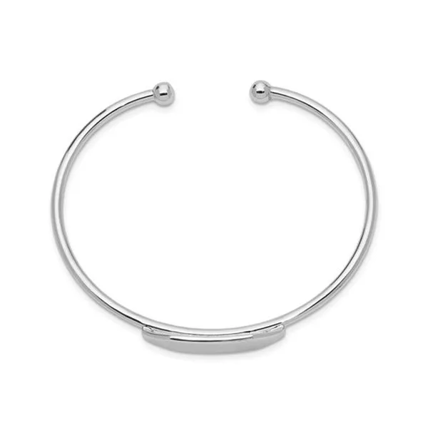 Sterling Silver Child's Medium Polished Cuff Engravable Bracelet Image 2 J. Schrecker Jewelry Hopkinsville, KY
