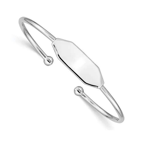 Sterling Silver Child's Medium Polished Cuff Engravable Bracelet J. Schrecker Jewelry Hopkinsville, KY