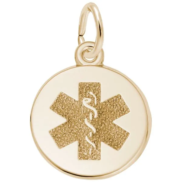 Yellow Gold Small Medical Symbol Charm J. Schrecker Jewelry Hopkinsville, KY
