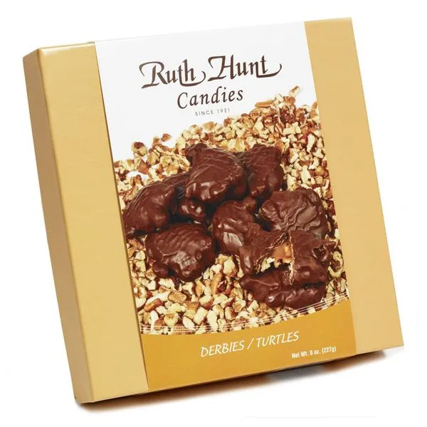 Ruth Hunt Derbies Pecan Turtles 8 Ounce Box J. Schrecker Jewelry Hopkinsville, KY