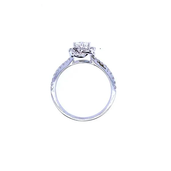 White Gold Halo Ring Image 3 J. Thomas Jewelers Rochester Hills, MI