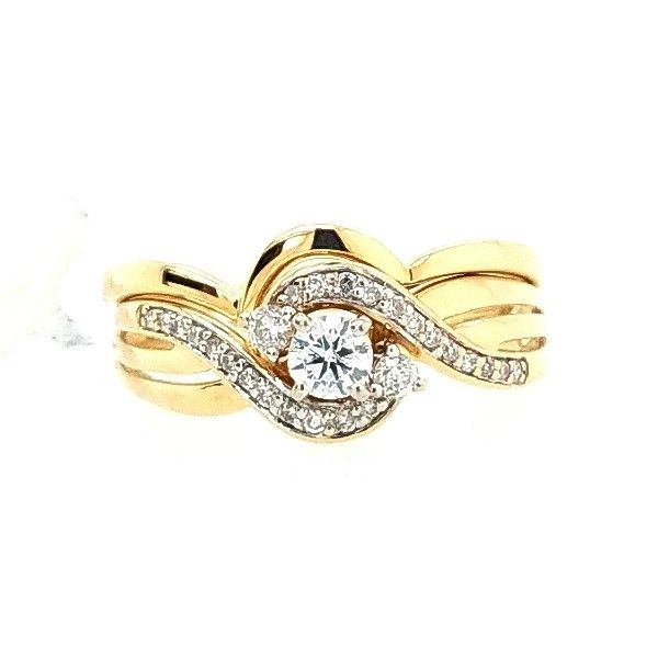 Yellow Gold Diamond Wedding Set J. Thomas Jewelers Rochester Hills, MI