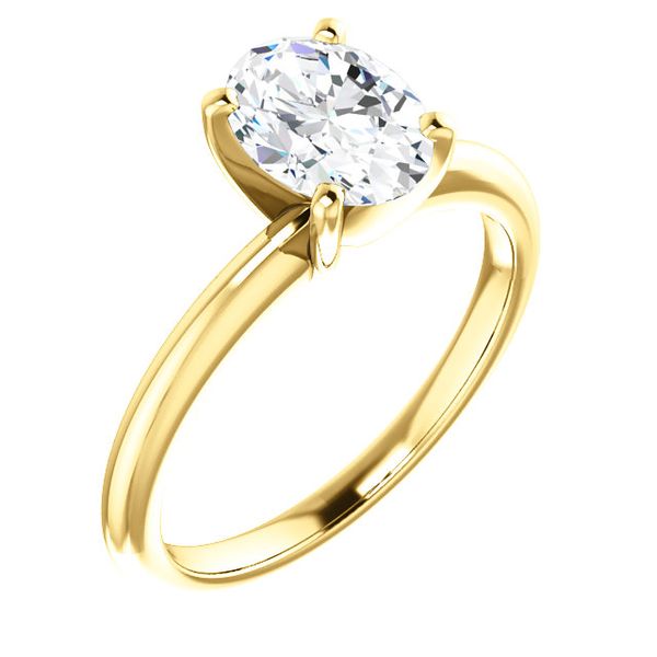 Brilliant Oval Solitaire Ring J. Thomas Jewelers Rochester Hills, MI
