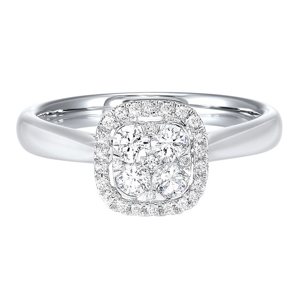Cushion Diamond Halo Engagement Ring J. Thomas Jewelers Rochester Hills, MI