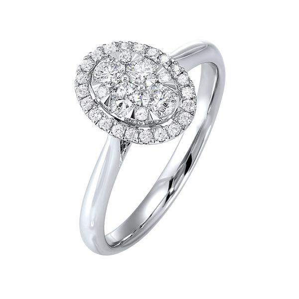 Oval Halo Diamond Ring J. Thomas Jewelers Rochester Hills, MI