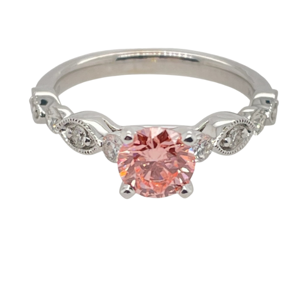Vivid Pink Diamond Ring Image 3 J. Thomas Jewelers Rochester Hills, MI