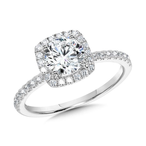 2.00Tw Cushion Halo Engagement Ring J. Thomas Jewelers Rochester Hills, MI