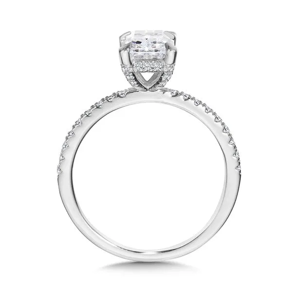 Emerald Diamond Hidden Halo Image 2 J. Thomas Jewelers Rochester Hills, MI