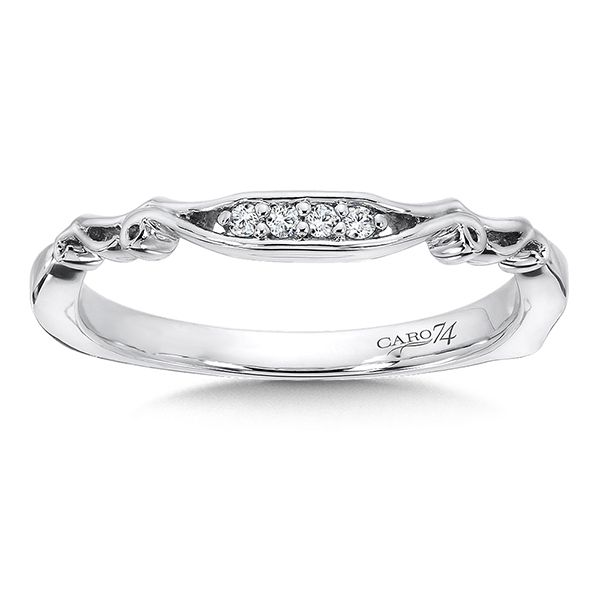 Diamond Wedding Band In 14K White Gold J. Thomas Jewelers Rochester Hills, MI