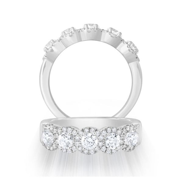 Diamond Halo Anniversary Ring J. Thomas Jewelers Rochester Hills, MI