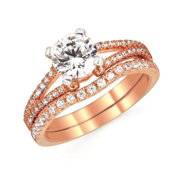 Curved Rose Gold Diamond Band J. Thomas Jewelers Rochester Hills, MI