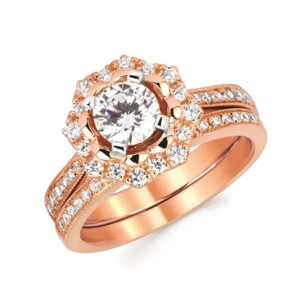 Milgrain Diamond Rose Gold Band J. Thomas Jewelers Rochester Hills, MI