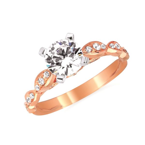 Scallop Design Rose Gold Diamond Band J. Thomas Jewelers Rochester Hills, MI