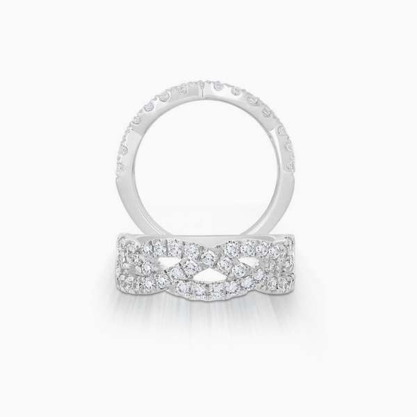 1.00 Carat Total Weight Intertwining Diamond Ring J. Thomas Jewelers Rochester Hills, MI