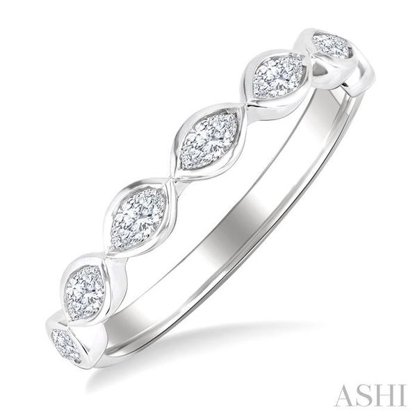 14 Karat White Gold Diamond Band J. Thomas Jewelers Rochester Hills, MI