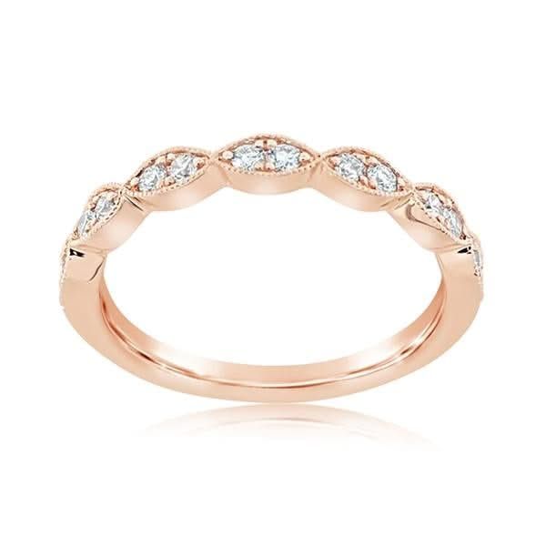 Rose Gold Fancy Diamond Band J. Thomas Jewelers Rochester Hills, MI