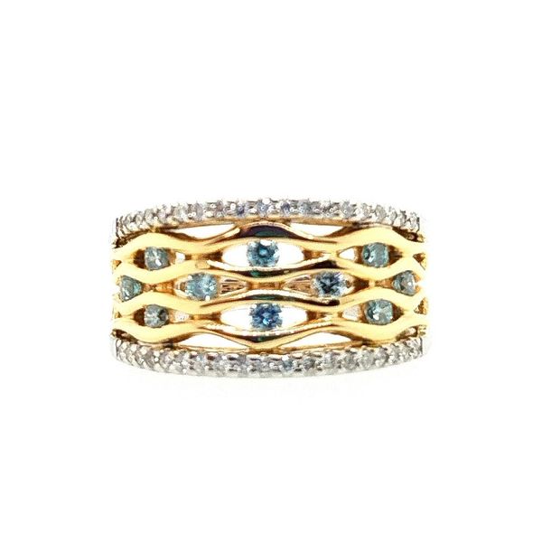 Yellow And White Gold Blue Diamond Ring J. Thomas Jewelers Rochester Hills, MI