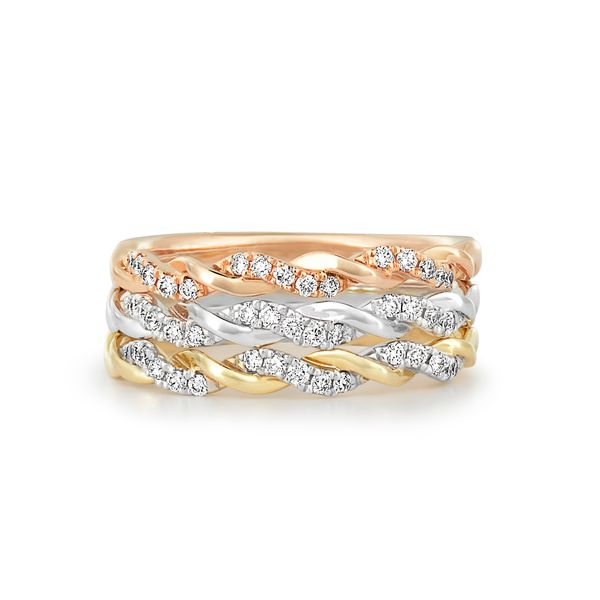 White Gold Diamond Stack Ring J. Thomas Jewelers Rochester Hills, MI