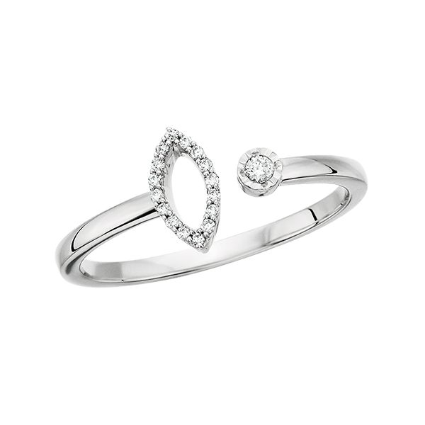 Marquise Shaped Geometric Diamond Ring J. Thomas Jewelers Rochester Hills, MI