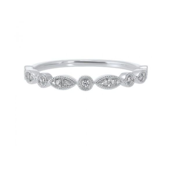 14 Karat White Gold Diamond Stackable Ring J. Thomas Jewelers Rochester Hills, MI