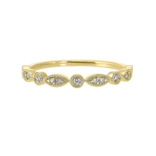 14 Karat Yellow Gold Diamond Stackable Ring J. Thomas Jewelers Rochester Hills, MI