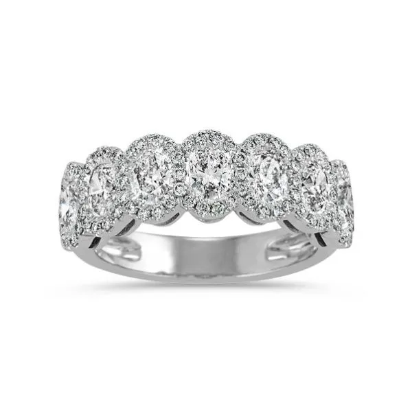 1.60Tw Oval Halo Diamond Ring Image 2 J. Thomas Jewelers Rochester Hills, MI