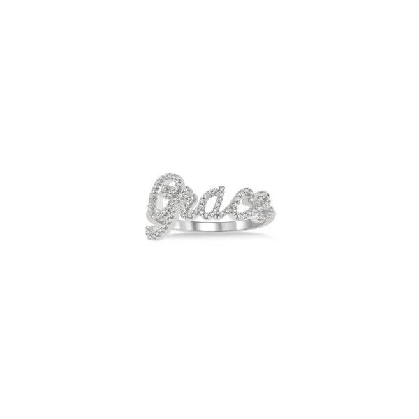 Diamond Script Name Ring J. Thomas Jewelers Rochester Hills, MI