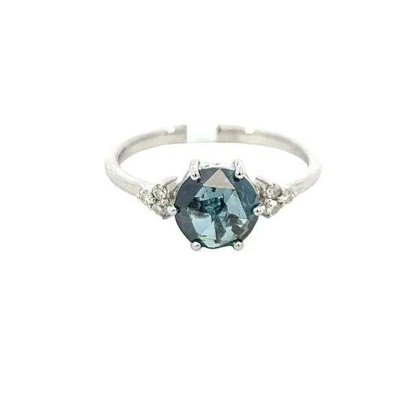 Blue Salt and Pepper Diamond Ring J. Thomas Jewelers Rochester Hills, MI