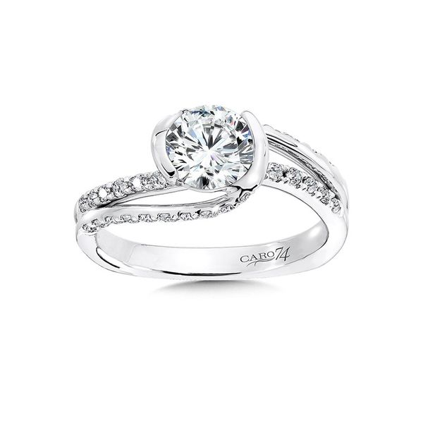 Caro74 Diamond Engagement Ring in 14K White Gold J. Thomas Jewelers Rochester Hills, MI