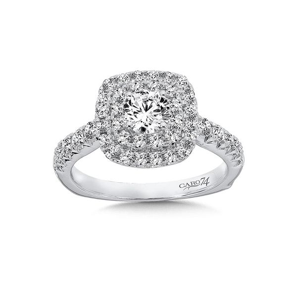 Caro74 Luxury Double Halo Diamond Ring J. Thomas Jewelers Rochester Hills, MI