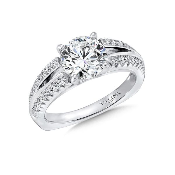 Modern Split Shank Diamond Ring J. Thomas Jewelers Rochester Hills, MI