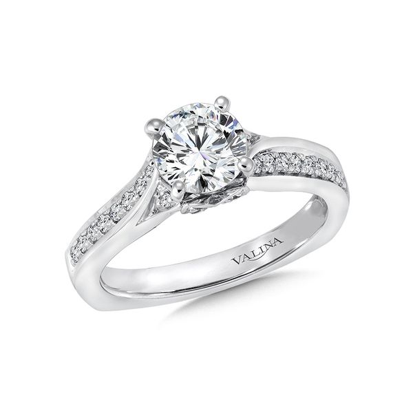 Valina Diamond Engagement Ring In 14K White Gold J. Thomas Jewelers Rochester Hills, MI