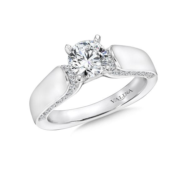 Valina Curved Cathedral Diamond Ring J. Thomas Jewelers Rochester Hills, MI
