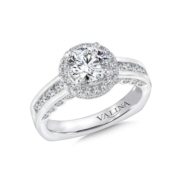 Valina Diamond Engagement Ring In 14K White Gold J. Thomas Jewelers Rochester Hills, MI