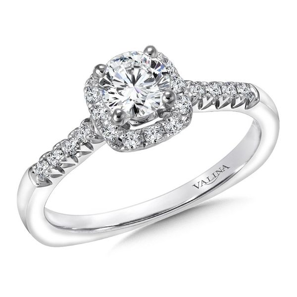 Valina Diamond Engagement Ring In 14K White Gold J. Thomas Jewelers Rochester Hills, MI