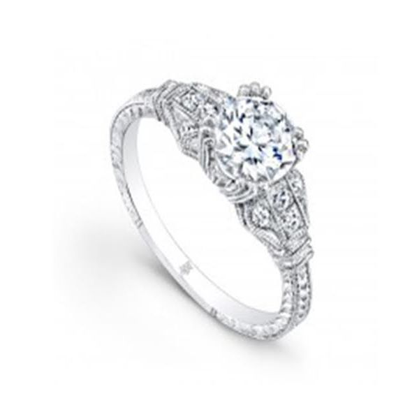 18 Karat Antique Style Diamond Engagement Ring J. Thomas Jewelers Rochester Hills, MI