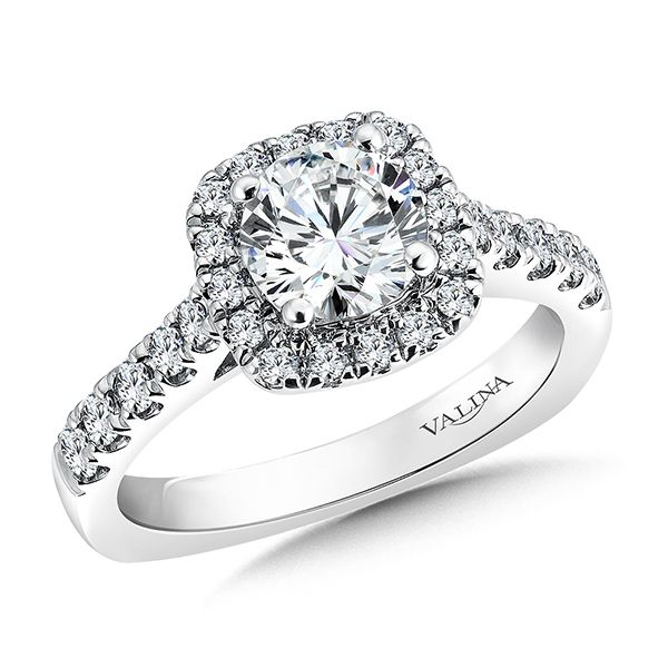 Valina Cushion Shape Halo Engagement Ring J. Thomas Jewelers Rochester Hills, MI