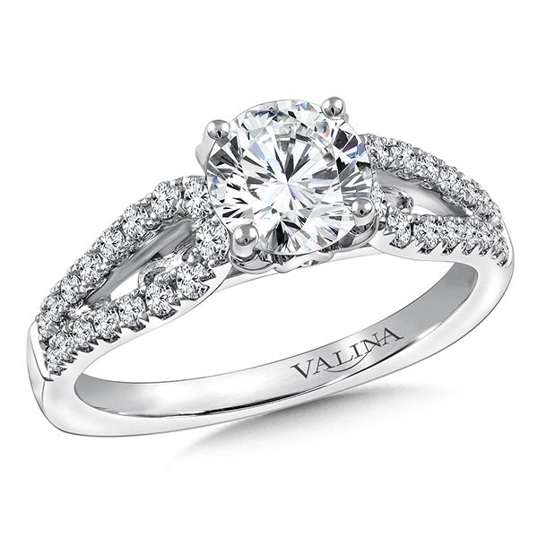Valina Split Shank Diamond Engagement Ring J. Thomas Jewelers Rochester Hills, MI