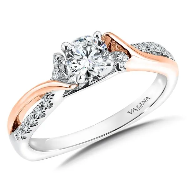 Valina 14 Karat White and Rose Gold Engagement Ring J. Thomas Jewelers Rochester Hills, MI