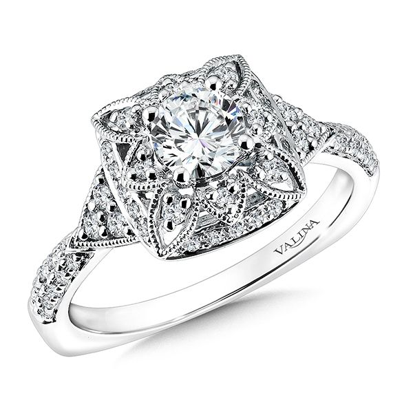 Valina Deco Style Engagement Ring J. Thomas Jewelers Rochester Hills, MI