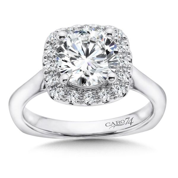 Cushion Halo Engagement Ring J. Thomas Jewelers Rochester Hills, MI
